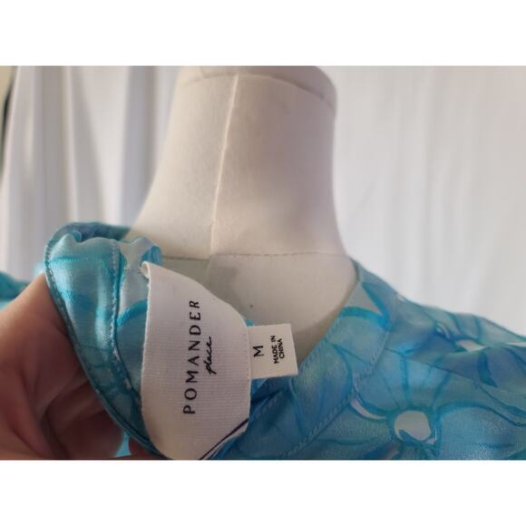 Tuckernuck Pomander Place Womens Blue Daisy Jacquard Kenzo Dress Medium New - Picture 8 of 8